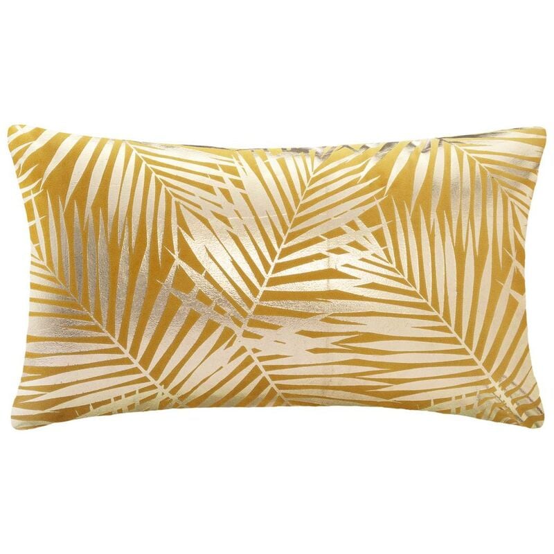 Cuscino in velluto giallo senape Tressé 30x50cm Atmosphera Créateur D'intérieur