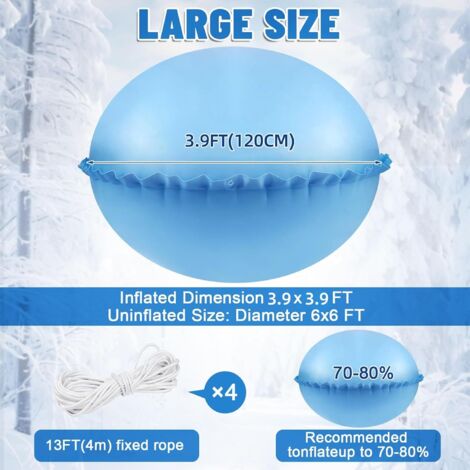 Cuscino invernale per piscina, cuscino invernale gonfiabile per piscina, cuscino invernale per piscina, cuscino invernale 120×120 cm per piscine fuori terra, cuscino invernale per piscina, spa e fonta