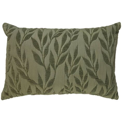 Cuscino jacquard lehto in cotone verde chiaro 58x38cm - Atmosphera créateur d'intérieur