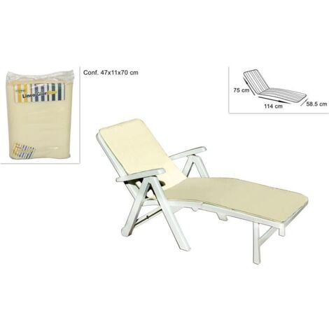 DUE ESSE DISTRIBUZIONI Cuscino lettino tenerife beige 189x58,5x2,5cm