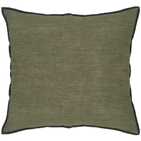 Cuscino linah in cotone verde cachi 45x45cm - Atmosphera créateur d'intérieur