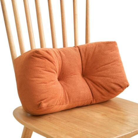 Cuscino Lombare Ergonomico – Cuscino di Supporto per la Schiena, Morbido e Comodo, Cuscino da Sedia per Ufficio, Auto e Casa Arancione