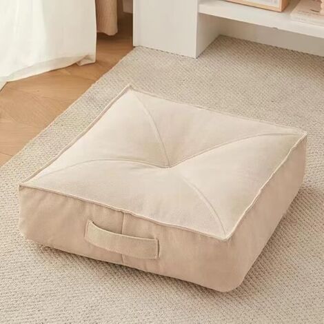 Cuscino lungo per studenti in tatami per sedia da ufficio o sedia a rotelle dopo un intervento chirurgico geriatrico (beige quadrato, 40x40x15cm)