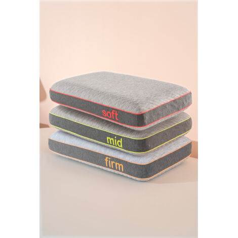 Cuscino Memory Foam 60x40x12 cm – Guanciale a Saponetta Ortopedico Traspirante, Disponibile Soffice, Medio o Rigido, Supporto Comfort per Testa e Collo, Federa Sfoderabile Lavabile Soffice