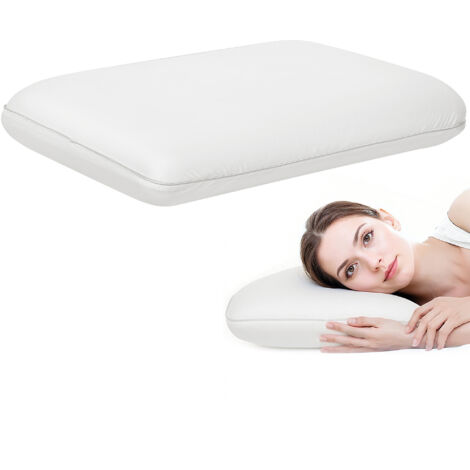 Cuscino Memory Foam a Rimbalzo Rapido 60x40x10 cm con Copertura Rimovibile e Lavabile Bianco Crema