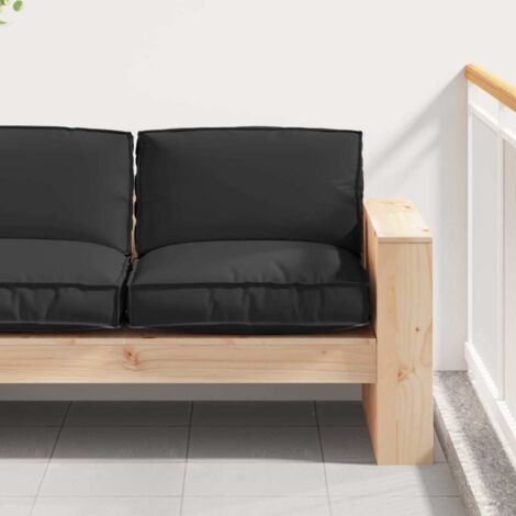 Cuscino Nero 80 x 80 x 12 cm Tessuto Oxford vidaXL