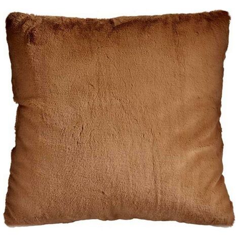 Cuscino - Non specificato - Marrone - Pelle sintetica - 60 x 60 cm - Texture morbida