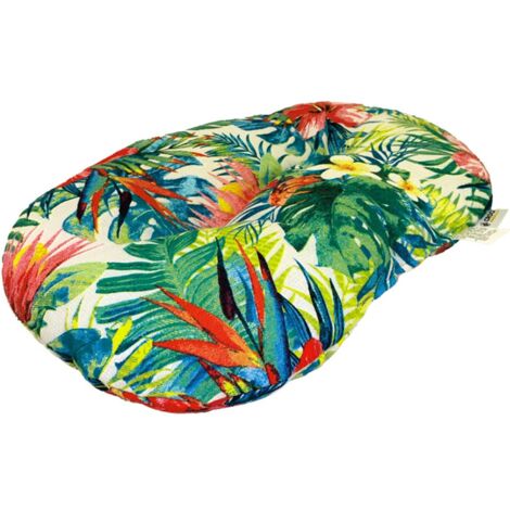 Cuscino ovale morbido Amazzonia con stampa variopinta per cani e gatti: Cuscino 69x45 cm