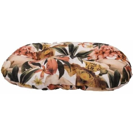 Relaxdays Casetta per Gatti, 2in1 Pouf per Sedersi e Cuccia, HxD: 38x38 cm,  Cani Piccoli, Cuscino