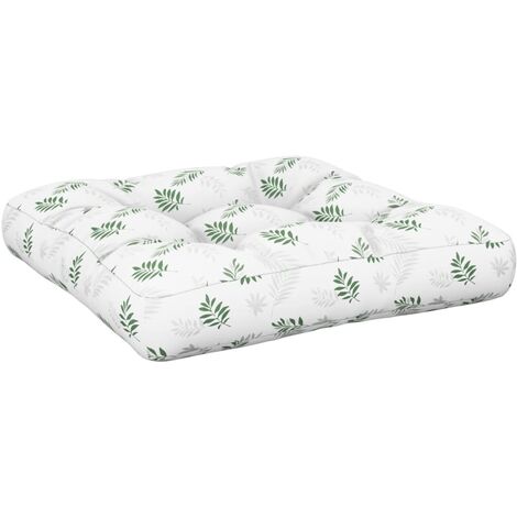 Cuscino Pallet Motivo a Foglie 60x61,5x10 cm in Tessuto Oxford vidaXL
