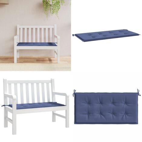 Cuscino Panca da Giardino Blu Marino 120x50x4 cm Tessuto Oxford - Cuscino da patio - Cuscino da esterno