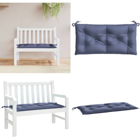 Cuscino Panca Giardino Blu Marino 110x50x7 cm in Tessuto Oxford - Cuscino da patio - Cuscino da esterno