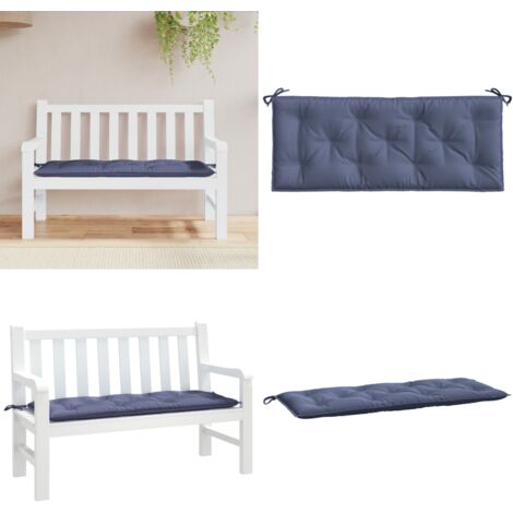 Cuscino Panca Giardino Blu Marino 120x50x7cm in Tessuto Oxford - Cuscino da patio - Cuscino da esterno