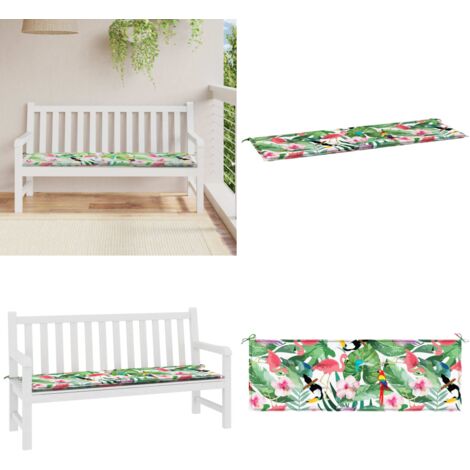 Cuscino Panca Giardino Multicolore 150x50x4cm in Tessuto Oxford - Cuscino da patio - Cuscino da esterno