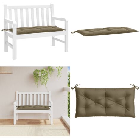 Cuscino Panca Giardino Tortora Mélange 100x50x7 cm Tessuto - Cuscino da patio - Cuscino da esterno