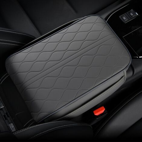 Cuscino per bracciolo auto in memory foam, rivestimento per console centrale auto, accessori per auto, accessori per bracciolo in pelle per veicoli (nero)