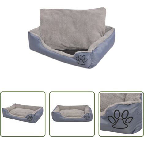 Cuscino per cani -  Cuccia per Cani con Cuscino Imbottito Taglia L Grigio