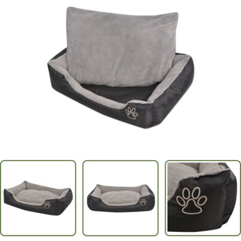 Cuscino per cani -  Cuccia per Cani con Cuscino Imbottito Taglia XL Nero