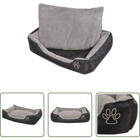 Cuscino per cani - Cuccia per Cani con Cuscino Imbottito Taglia XXL Nero