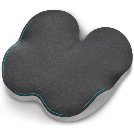 Cuscino per coccige, cuscino per sedia da ufficio, cuscino ergonomico per sedile auto per gaming, cuscino per seduta per alleviare la pressione e il dolore all'anca e alla sciatica - Grigio