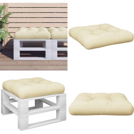 Cuscino per Divano Pallet Crema 60x60x12 cm - Cuscino da patio - Cuscino per divano