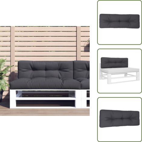 Cuscino per divano - vidaXL Cuscino per Pallet Antracite 120x40x12 cm in Tessuto - Cuscino per soggiorno