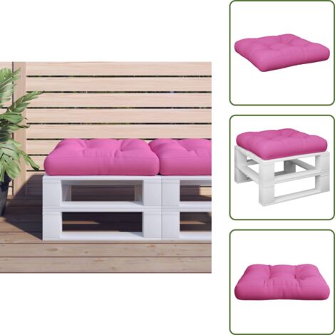 Cuscino per divano - vidaXL Cuscino per Pallet Rosa 60x60x12 cm Tessuto - Cuscino per soggiorno