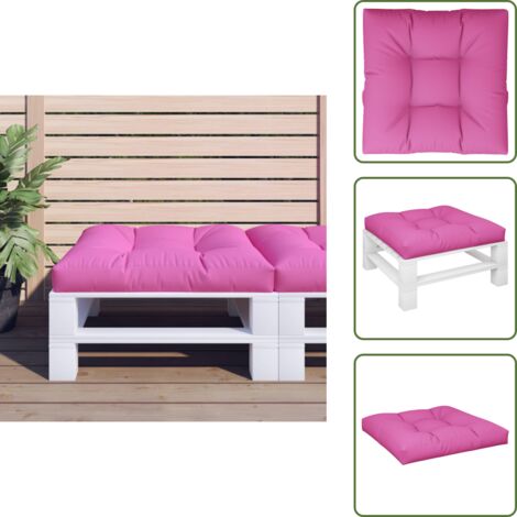 Cuscino per divano - vidaXL Cuscino per Pallet Rosa 70x70x12 cm in Tessuto - Cuscino per soggiorno