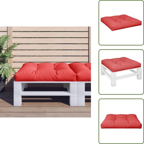Cuscino per divano - vidaXL Cuscino per Pallet Rosso 70x70x12 cm in Tessuto - Cuscino per soggiorno
