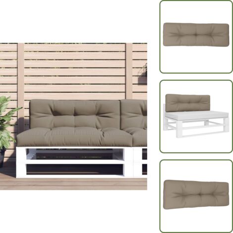 Cuscino per divano - vidaXL Cuscino per Pallet Tortora 120x40x12 cm in Tessuto - Cuscino per soggiorno