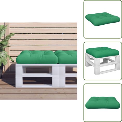 Cuscino per divano - vidaXL Cuscino per Pallet Verde 60x60x12 cm in Tessuto - Cuscino per soggiorno