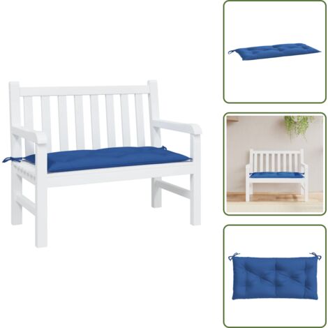 Cuscino per divano - vidaXL Cuscino per Panca Blu 100x50x7 cm in Tessuto Oxford - Cuscino per seduta