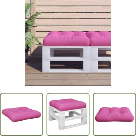 Cuscino per giardino -  Cuscino per Pallet Rosa 60x60x12 cm Tessuto