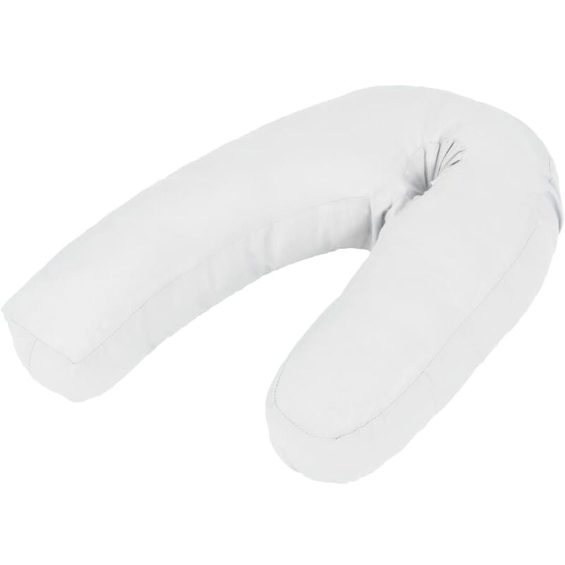 Cuscino per Gravidanza a Forma di j 54x(36-43) cm Bianco Vidaxl 300126