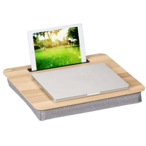 Cuscino per laptop con porta cellulare
