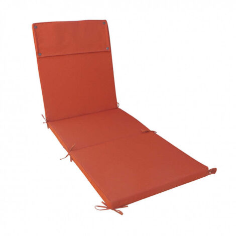 Cuscino per lettino arancione in poliestere sfoderabile 59x195 cm