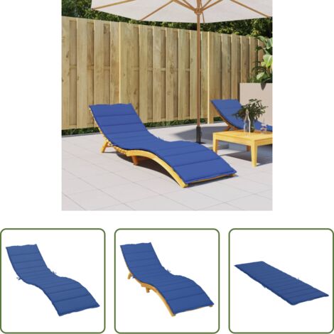 Cuscino per lettino -  Cuscino per Lettino Blu Reale 200x50x3 cm in Tessuto Oxford