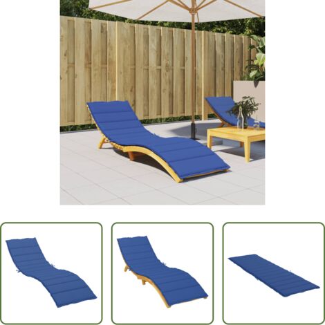 Cuscino per lettino -  Cuscino per Lettino Blu Reale 200x60x3 cm in Tessuto Oxford