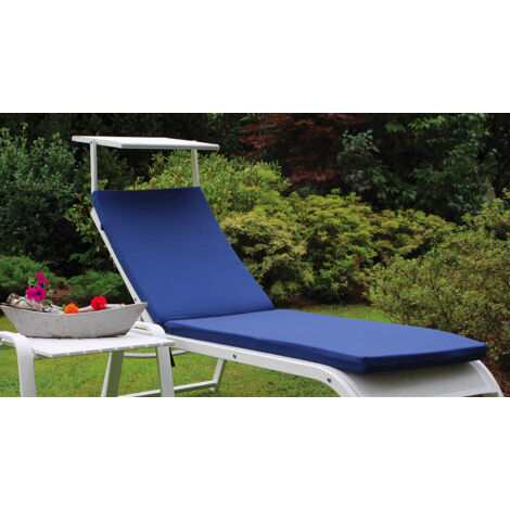 Cuscino per Lettino Prendisole da Giardino 190x57x5 cm in Dralon Allegro Blu