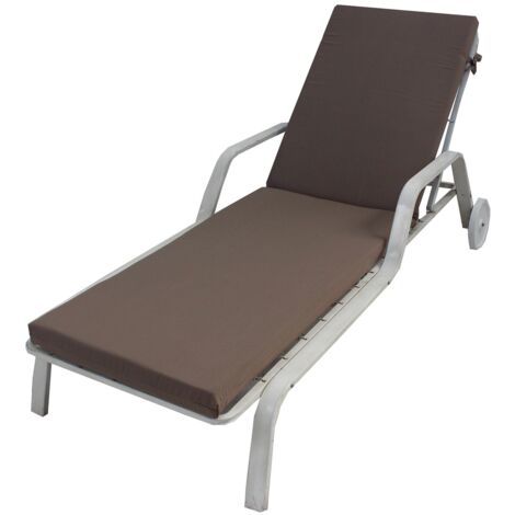 Cuscino per Lettino Prendisole da Giardino 190x57x5 cm in Dralon Allegro Taupe