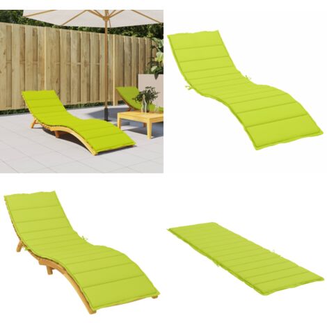 Cuscino per Lettino Verde Intenso 186x58x3 cm in Tessuto Oxford - Cuscino per lettino - Cuscino da giardino