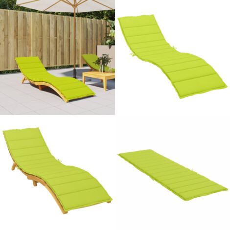 Cuscino per Lettino Verde Intenso 200x70x3 cm in Tessuto Oxford - Cuscino per lettino - Cuscino da patio