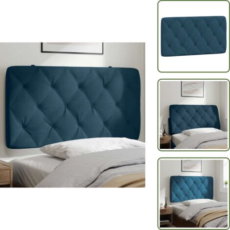 Cuscino per letto - vidaXL Cuscino Testiera Blu 100 cm in Velluto -