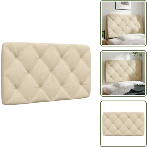 Cuscino per letto - vidaXL Cuscino Testiera Crema 80 cm in Tessuto - Cuscino per schiena