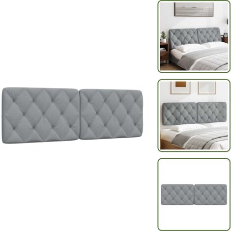 Cuscino per letto - vidaXL Cuscino Testiera Grigio Chiaro 160 cm in Tessuto - Cuscino per schiena