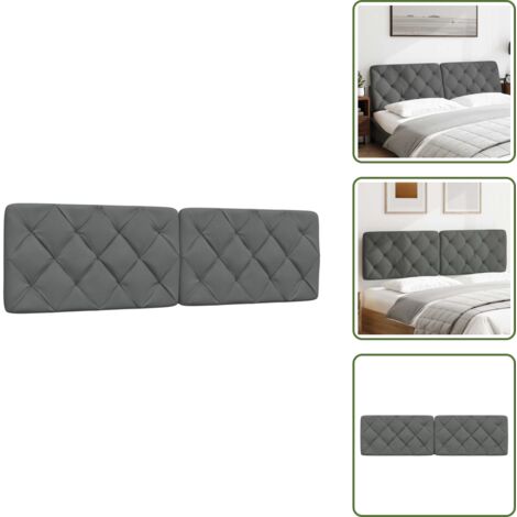 Cuscino per letto - vidaXL Cuscino Testiera Grigio Scuro 180 cm in Tessuto - Cuscino in fibra PP