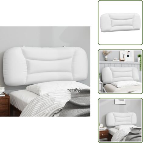 Cuscino per letto - vidaXL Cuscino Testiera Hvar Bianco 100 cm in Similpelle - Cuscino per schiena