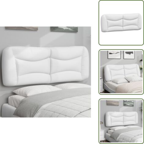 Cuscino per letto - vidaXL Cuscino Testiera Hvar Bianco 120 cm in Similpelle - Cuscino per schiena