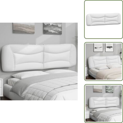 Cuscino per letto - vidaXL Cuscino Testiera Hvar Bianco 180 cm in Similpelle -