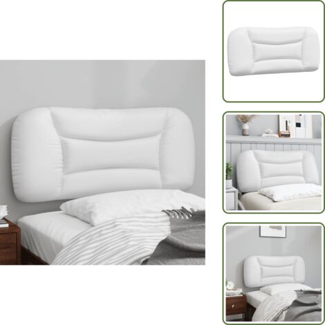 Cuscino per letto - vidaXL Cuscino Testiera Hvar Bianco 80 cm in Similpelle -